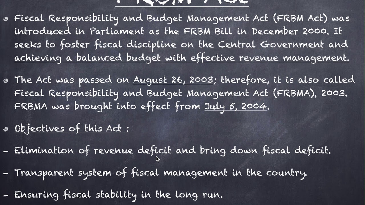 Fiscal Responsibility and Budget Management Act Video Lecture | Crash Course for UPSC aspirants