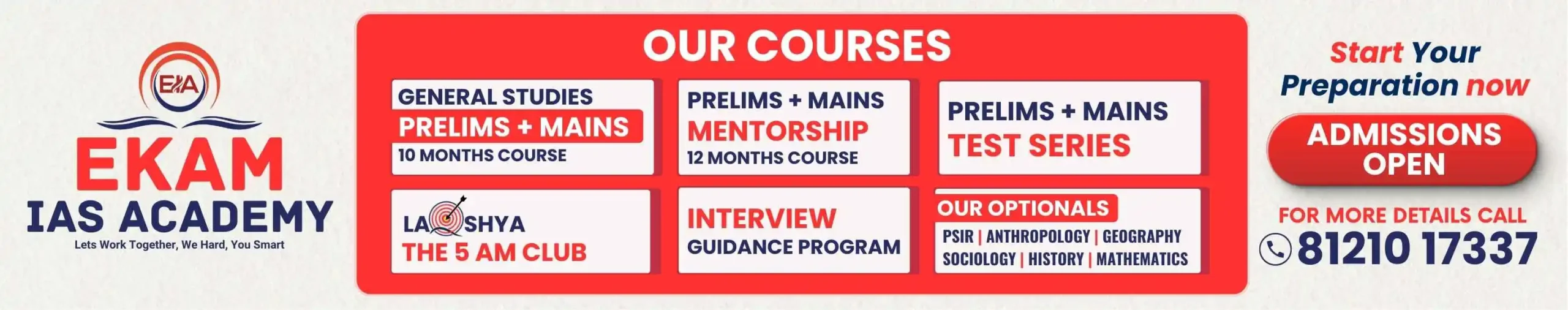 Ekam IAS Academy Courses