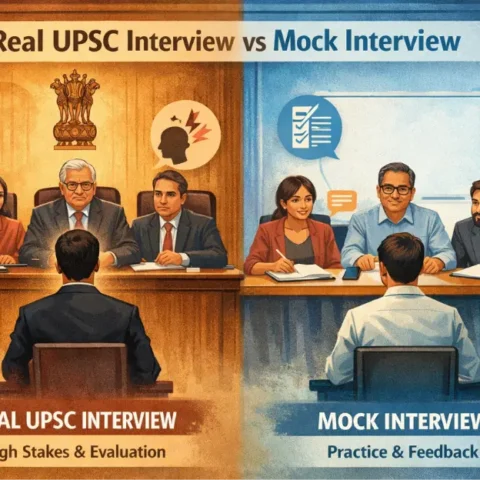 Real UPSC Interview vs Mock Interview