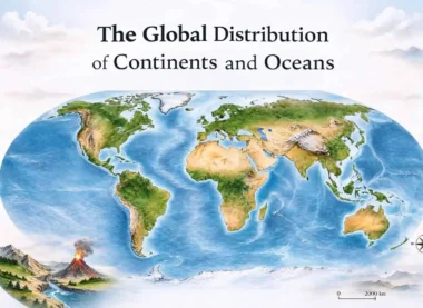 distribution of continents and oceans
