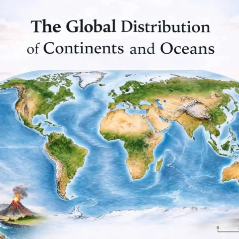 distribution of continents and oceans