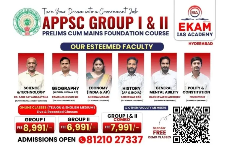 APPSC Group 1 and 2 Prelims Cum Mains Foundation Course
