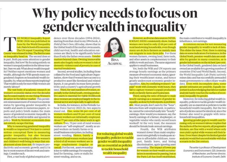Why Policy Needs to Focus on Gender Wealth Inequality