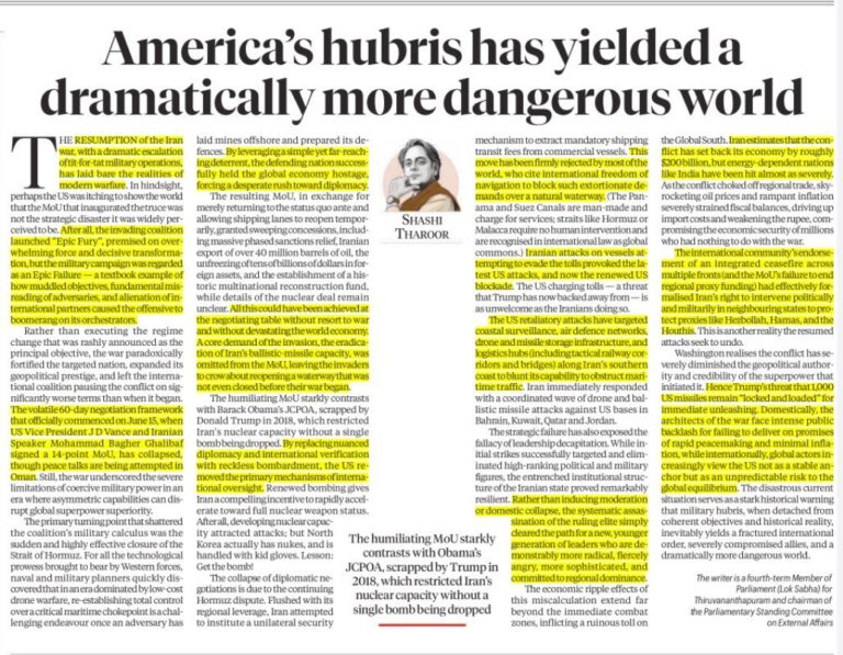 America’s Hubris Has Yielded a More Dangerous World