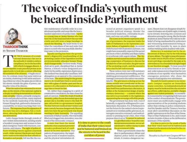 The Voice of India’s Youth Must Be Heard Inside Parliament
