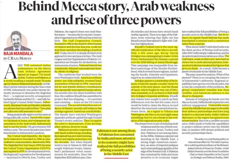 Behind Mecca Story: Arab Weakness & Rise of Three Powers