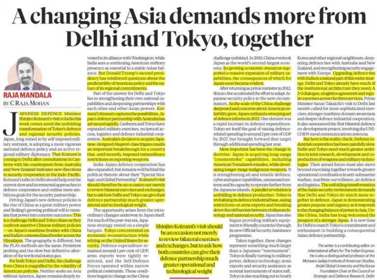 A Changing Asia: Delhi & Tokyo Together