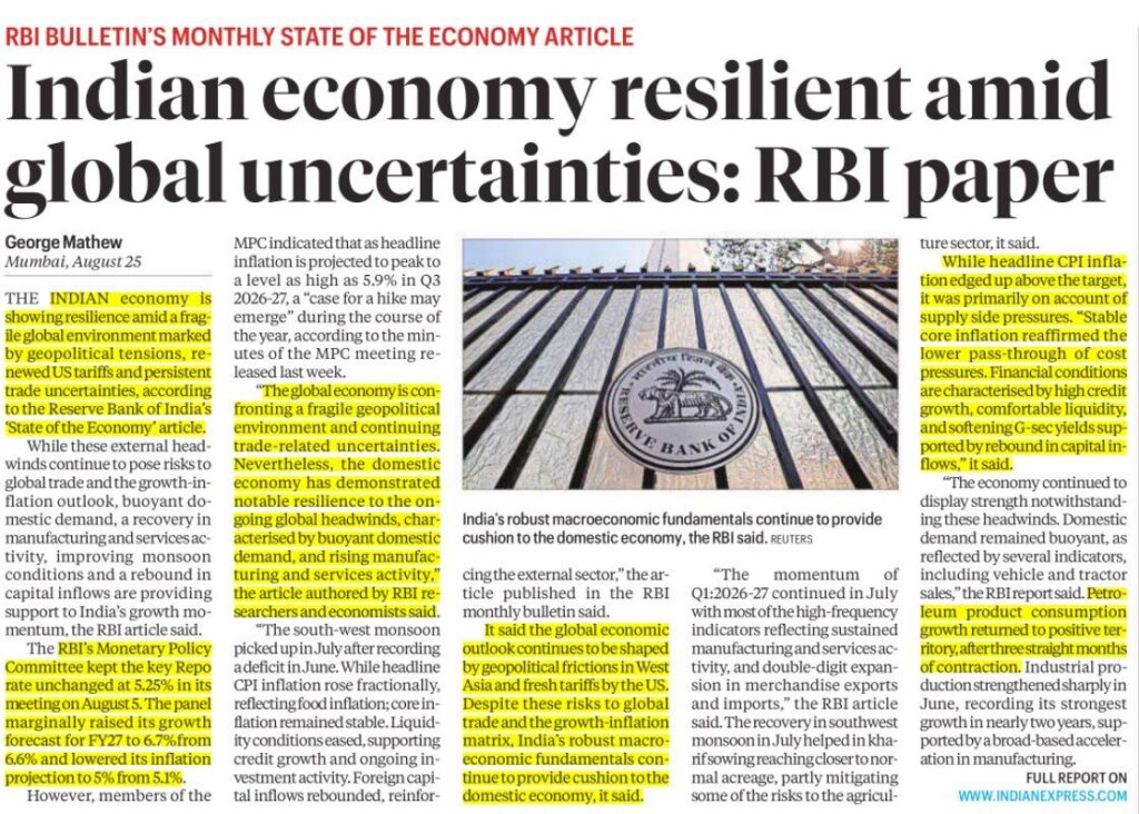 Indian Economy Resilient Amid Global Uncertainty