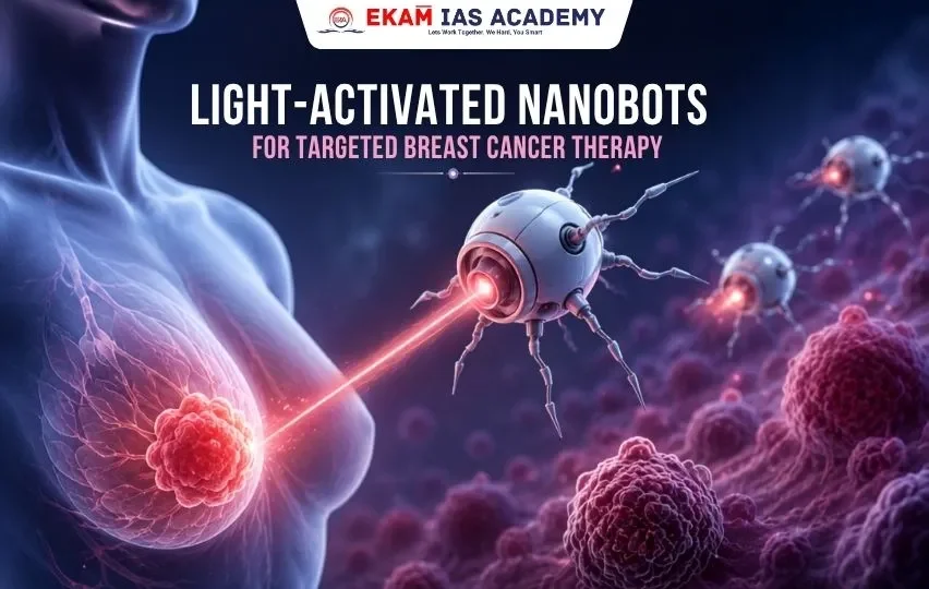 Light-Activated Nanobots for Targeted Breast Cancer Therapy