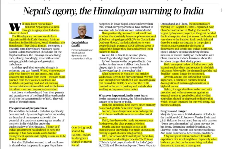 Nepal’s Agony Himalayan Warning to India