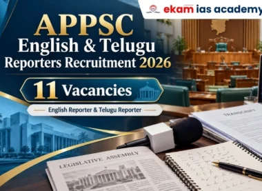 APPSC English & Telugu Reporters Recruitment 2026