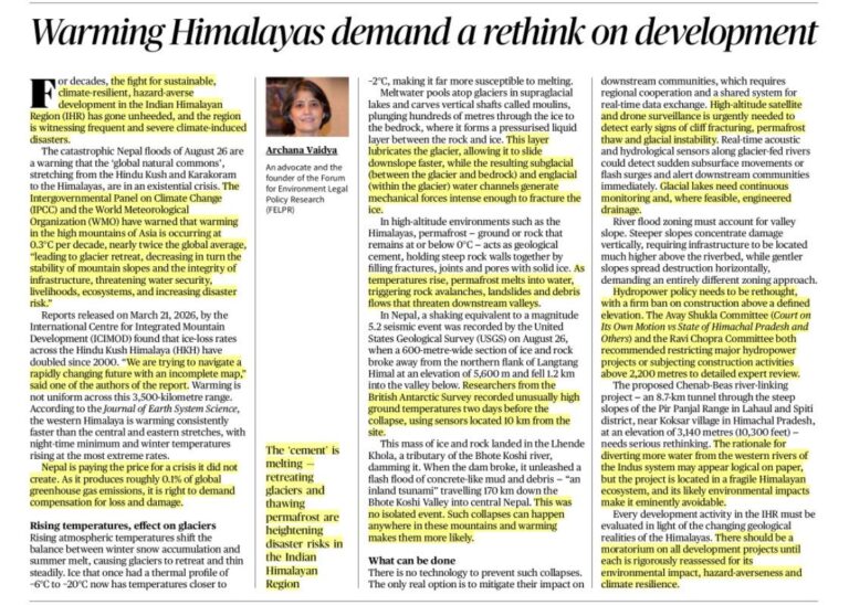 Warming Himalayas: Rethinking Development