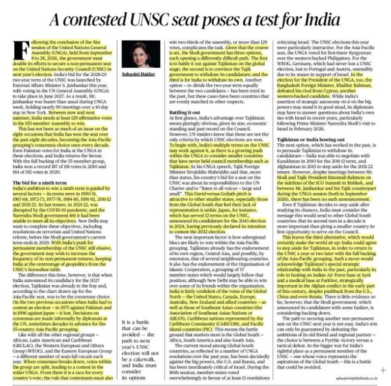 India’s UNSC Bid: A Test of Global Diplomacy